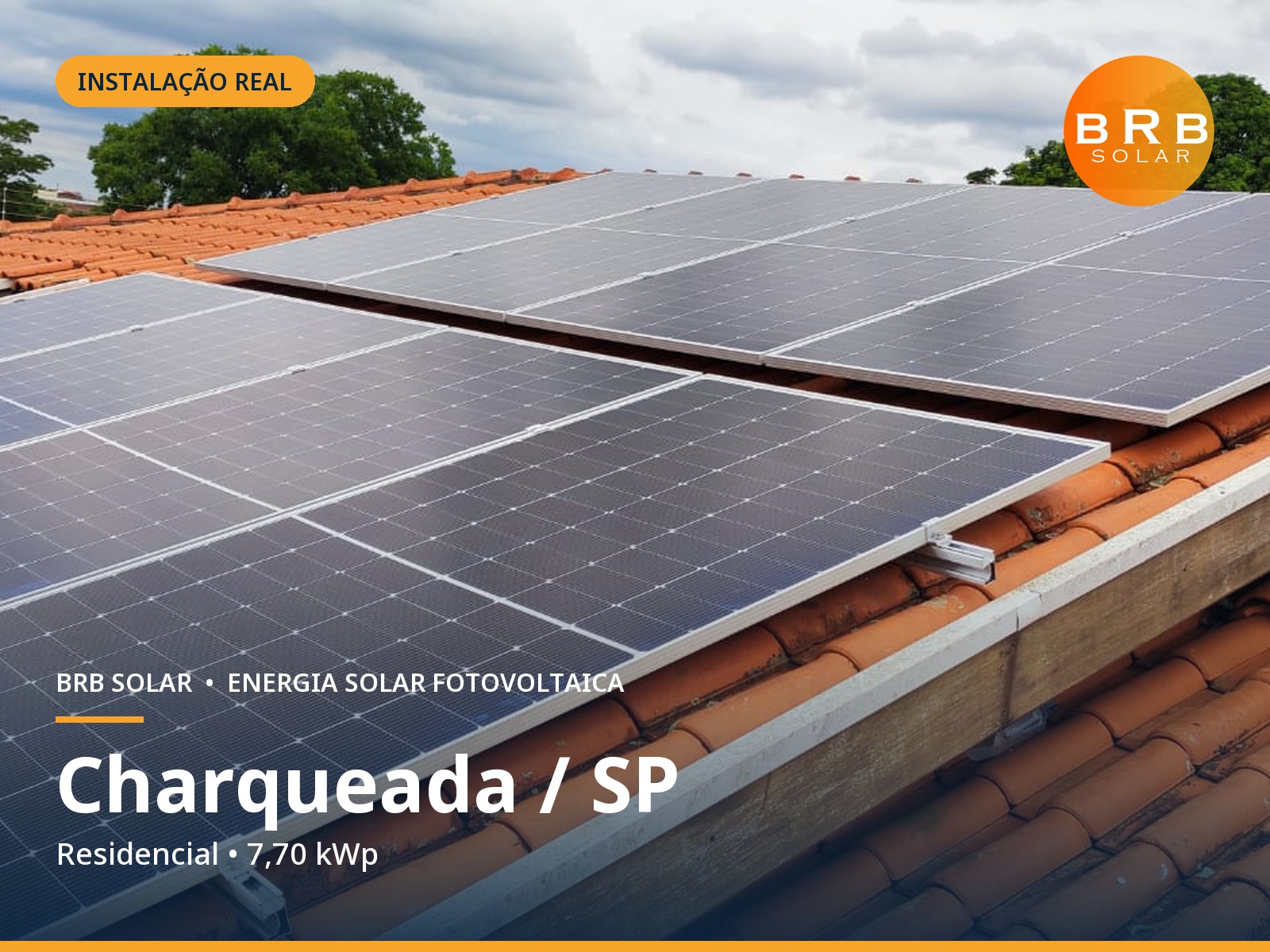 Instalação de energia solar em Charqueada / SP — Residencial, Telhado cerâmico