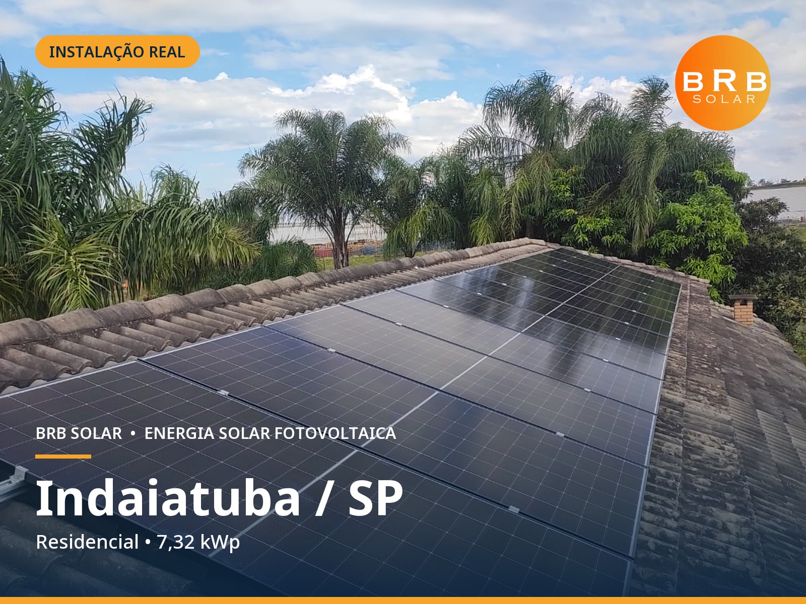 Instalação de energia solar em Indaiatuba / SP — Residencial, Telhado cerâmico